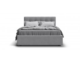 Белла Кровать+ПМ 140*200 Велюр Монолит сталь