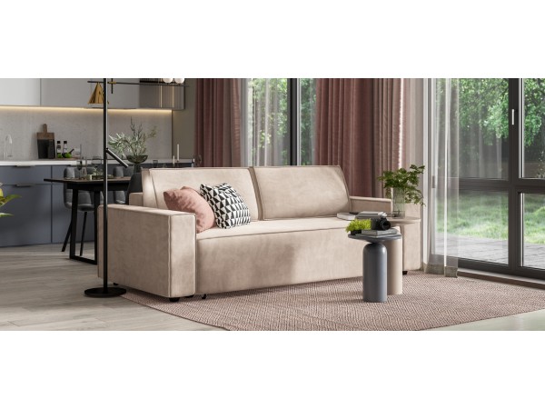 Диван Норд велюр Monolit латте