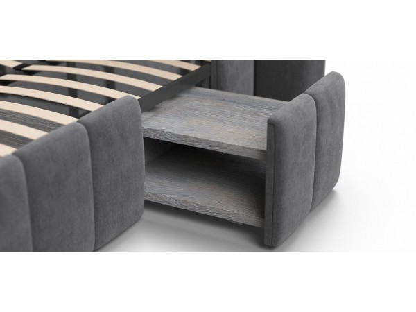 Кровать BOSS.XO 180*200 велюр Monolit серый Кровать BOSS.XO 180*200 велюр Monolit серый