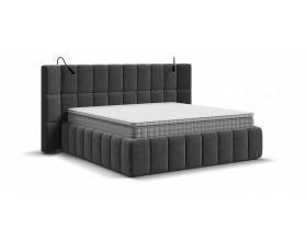 Босс ХО Кровать 180*200 Велюр Монолит серый