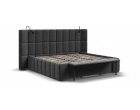 Босс ХО Кровать 180*200 Велюр Монолит серый