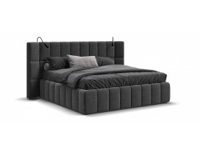 Кровать BOSS.XO 180*200 велюр Monolit серый