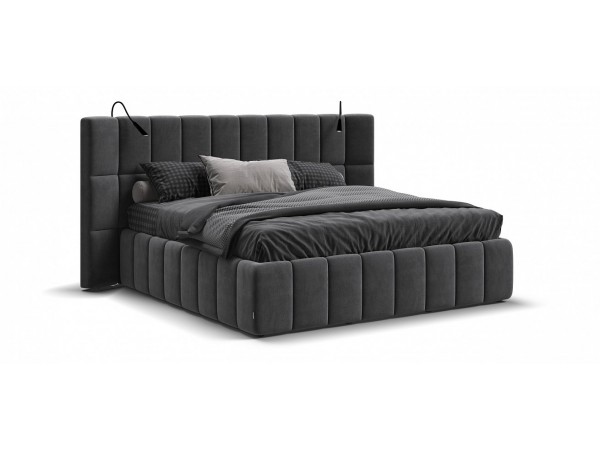 Кровать BOSS.XO 180*200 велюр Monolit серый Кровать BOSS.XO 180*200 велюр Monolit серый