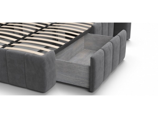 Кровать BOSS.XO 180*200 велюр Monolit серый Кровать BOSS.XO 180*200 велюр Monolit серый