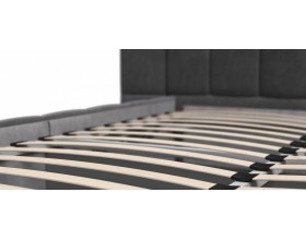 Босс ХО Кровать 180*200 Велюр Монолит серый