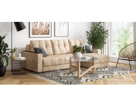 Босс Классик угловой диван Велюр Алькантара пепел