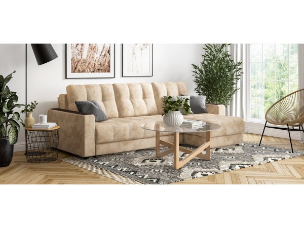 Угловой диван BOSS 3.0 Classic XL велюр Alkantara пепел