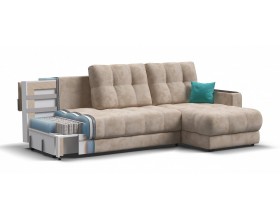 Босс Классик угловой диван Велюр Алькантара пепел