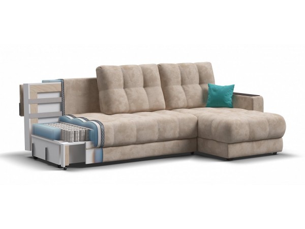 Угловой диван BOSS 3.0 Classic XL велюр Alkantara пепел