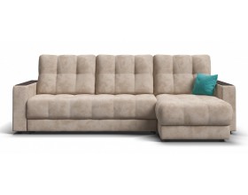 Босс Классик угловой диван Велюр Алькантара пепел