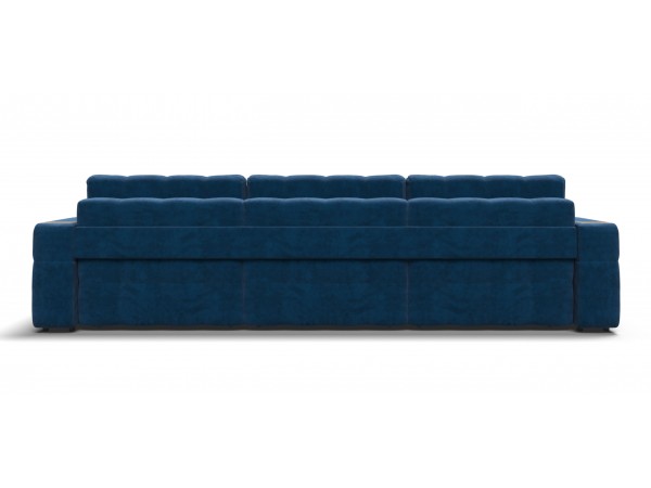 Диван BOSS.XO MAX велюр Monolit синий / WOOD Rock