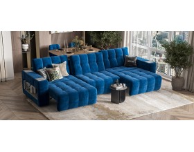 Босс ХО Макс диван Велюр Монолит синий