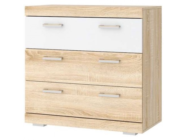 СОНАТА Комод КС-900 Сонома-Белый глянец