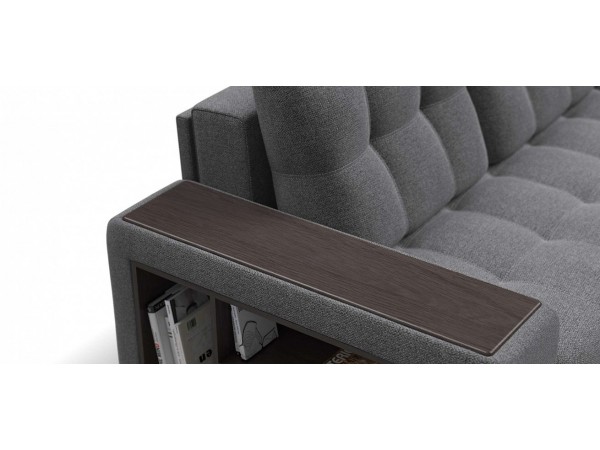 Диван BOSS 3.0 XL угол рогожка Malmo серый