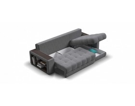 Босс ХЛ угловой диван Рогожка Мальмо серый