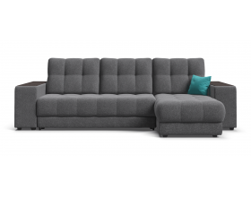 Босс ХЛ угловой диван Рогожка Мальмо серый
