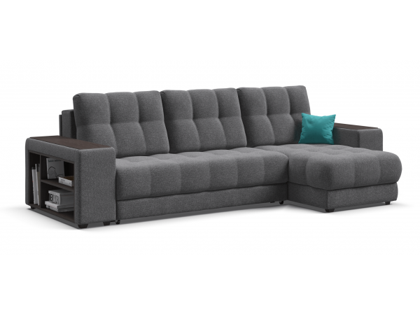 Диван BOSS 3.0 XL угол рогожка Malmo серый