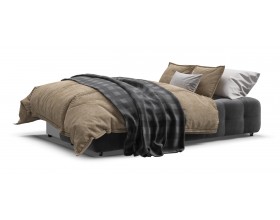 Босс Мини диван Велюр Монолит серый