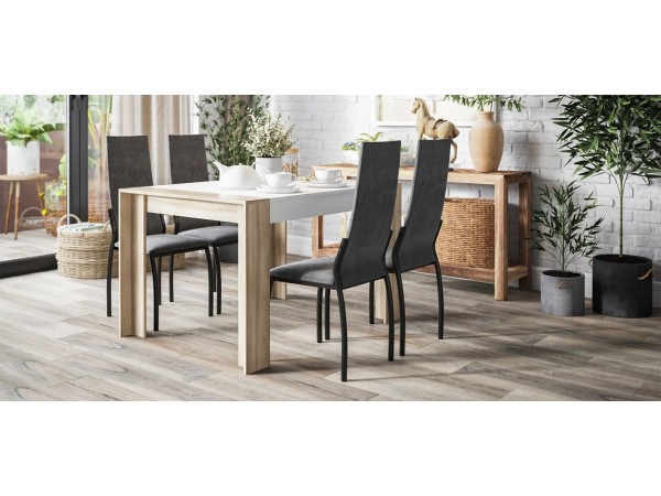 Стул АСТИ NEW 2 шт. велюр Monolit серый, черный