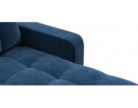 Денди угловой диван Велюр Монолит синий