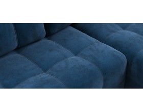 Денди угловой диван Велюр Монолит синий