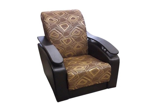 Кресло мягкое  Антуан (шинил квадро 2 коричневый кожзам)