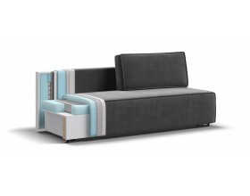 Норд Мини диван Велюр Монолит серый