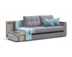 Диван Атланта Люкс SE рогожка Malmo платина