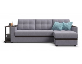 Атланта Люкс угловой диван Рогожка Мальмо платина