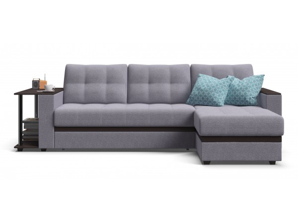 Угловой диван Атланта Люкс рогожка Malmo платина