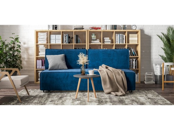 Диван NORD mini велюр Monolit синий