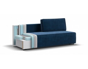 Норд Мини диван Велюр Монолит синий