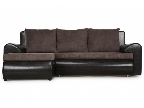 Угловой диван Цезарь (левый) коричневый