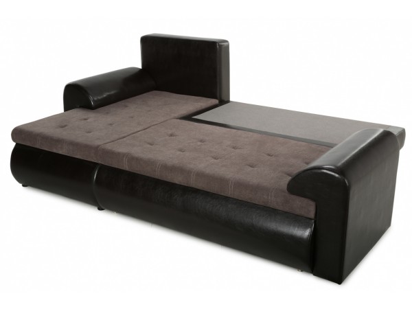 Угловой диван Цезарь (левый) коричневый