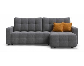 Денди угловой диван Рогожка Мальмо серый