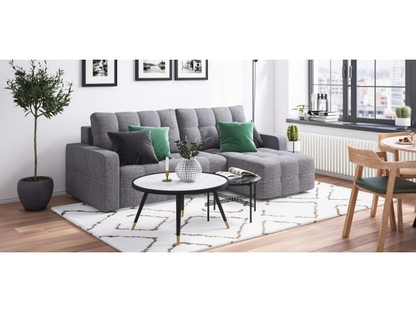 Угловой диван DANDY Euro SE рогожка Malmo серый