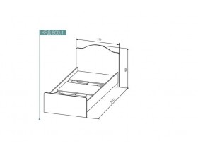 Кровать 900 Ki-Ki КРД 900.1