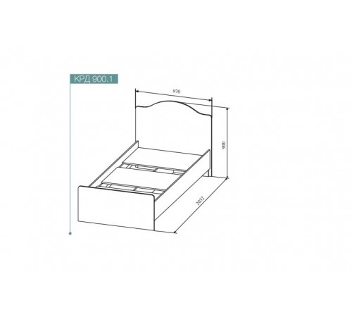 Кровать 900 Ki-ki КРД 900.1