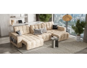 Босс ХО Макс диван Велюр Алькантара пепел