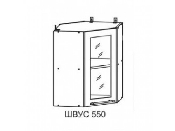Шкаф верхний угловой ШВУС 550х550