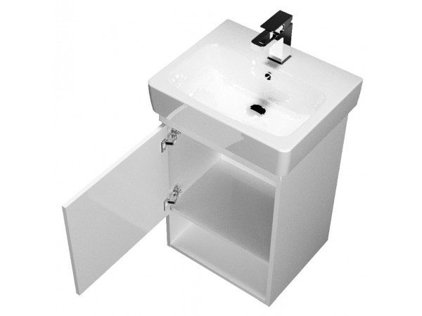 Тумба Tera 50Н 1д. Белый глянец