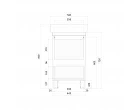 Тумба Tera 50Н 1д. Белый глянец
