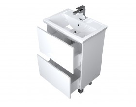 Тумба Aris 70Н 2я. Белый глянец