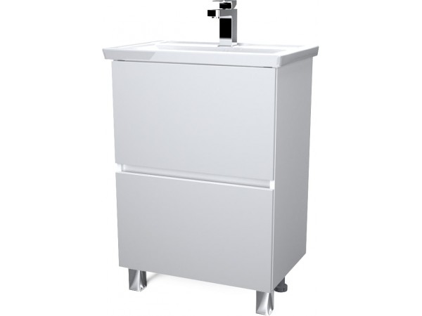 Тумба Aris 70Н 2я. Белый глянец