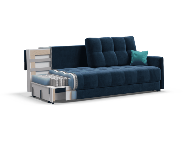 BOSS 2.0 LOFT диван велюр Monolit синий BOSS 2.0 LOFT диван велюр Monolit синий