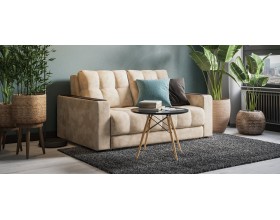 Босс двухместный диван Велюр Алькантара пепел