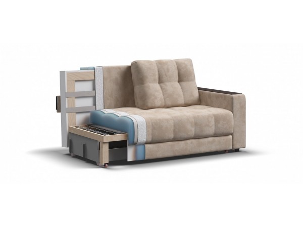 Диван BOSS Compact велюр Alkantara пепел