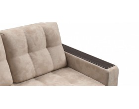 Босс двухместный диван Велюр Алькантара пепел