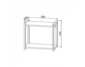 Открытая полка горизонтальная высокая ОПМВГ 500