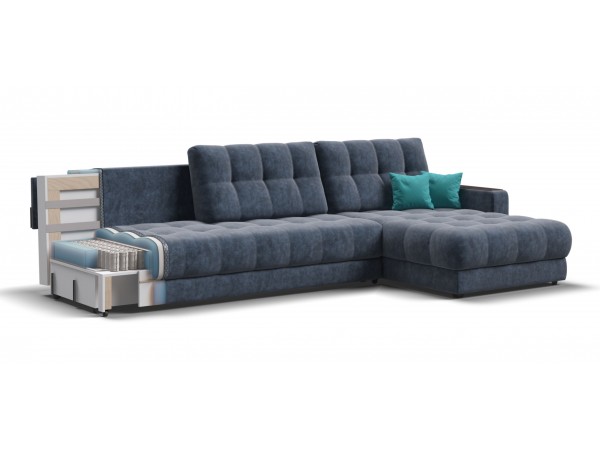 Угловой диван BOSS 3.0 MAX Велюр Royal топаз